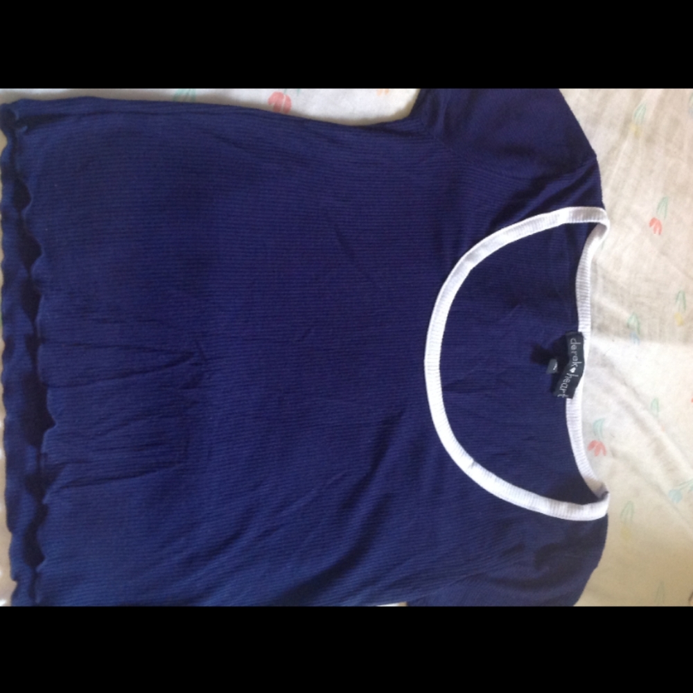 Navy Blue Cropped Top